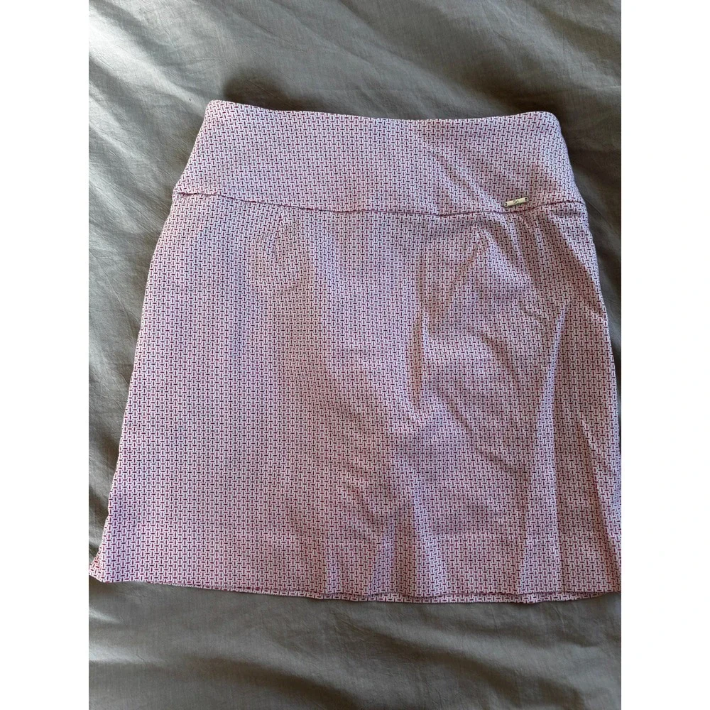 S.C. & Co. Sportswear Red White Geometric Print Golf Skort Size‎ Small